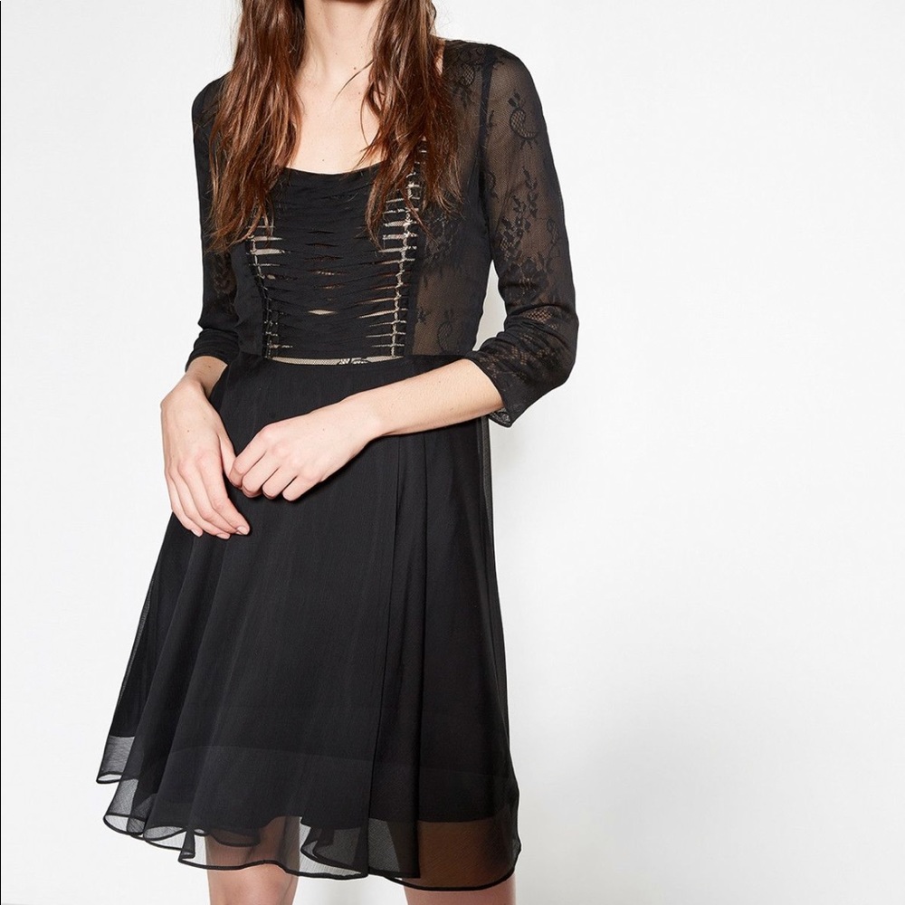 The Kooples Black Lace Mini Dress